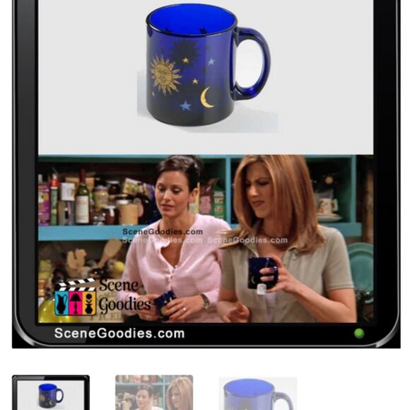 Vintage Libbey Coffee Mug Cobalt Blue Glass Celestial FRIENDS - Picture 7 of 9